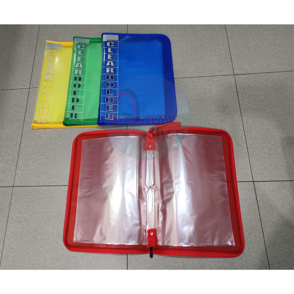 

Map Zipper Clear Holder / Display Book F4 Folio Isi 20 Pocket TOPLA TPL Zip C/H 555 20F