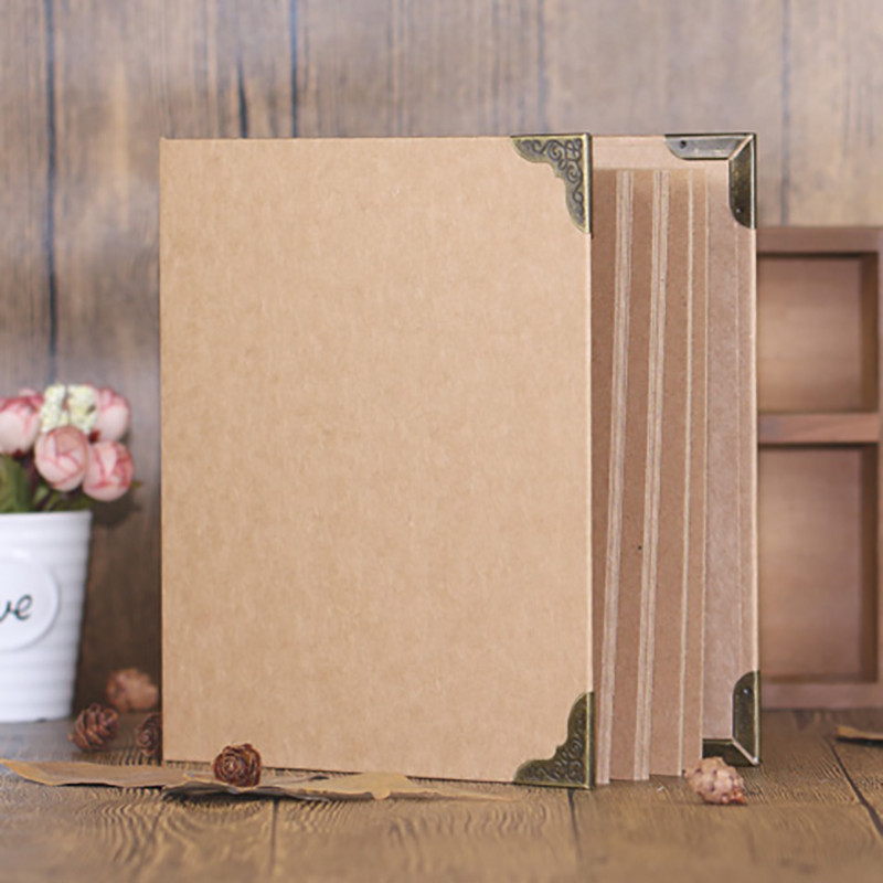 

A4 Size 60 Pages Kraft Paper Sheets Card Blank Photocard Binder Wedding Album DIY Vintage Photo foto