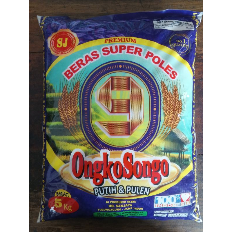 

BERAS ONGKO SONGO 5KG BERAS SUPER POLES PUTIH DAN PULEN