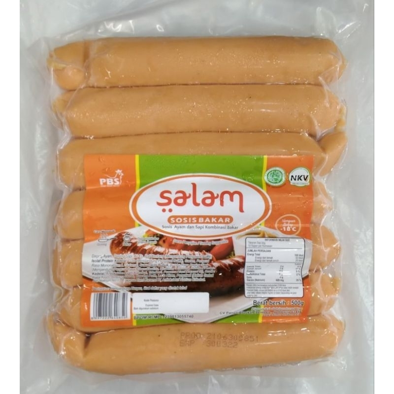 

salam sosis bakar 500 gram isi 7/ sosis sapi /sosis ayam