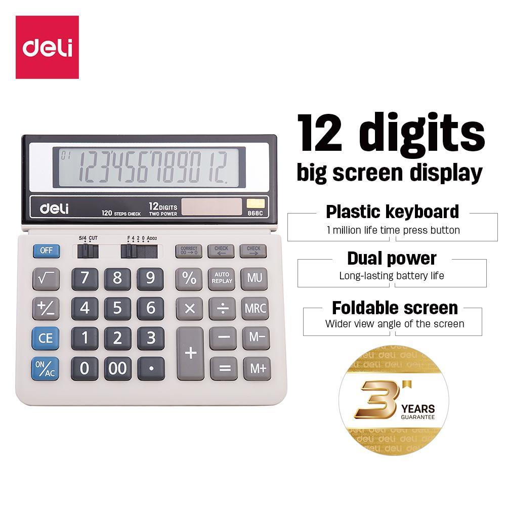 

Deli C868C Kalkulator / Calculator Perhitungan Dasar 12 Digit