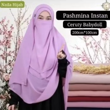 PASHMINA INSTAN SYAR'I CERUTY BABYDOLL/PASHMINA CERUTY BABYDOLL JUMBO KEKINIAN