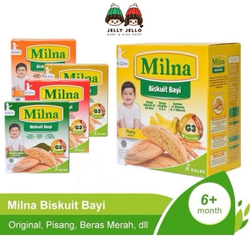 Milna Biskuit Bayi 6M+  - Snack Cemilan Bayi 6 Bulan