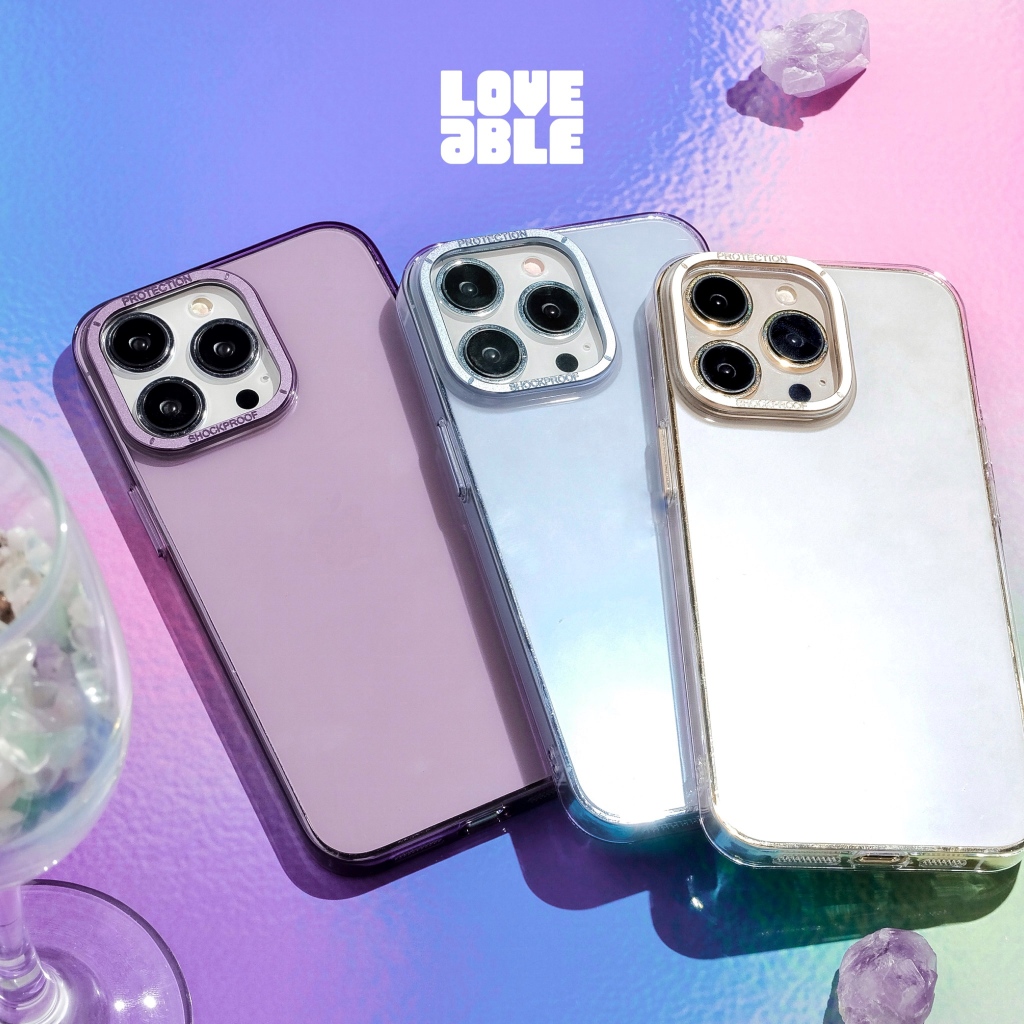 LOVEABLE M Tech Hi-Quality Crystal With Silver Button Case - Hardcase/Cashing HP For iPhone  12 13 1