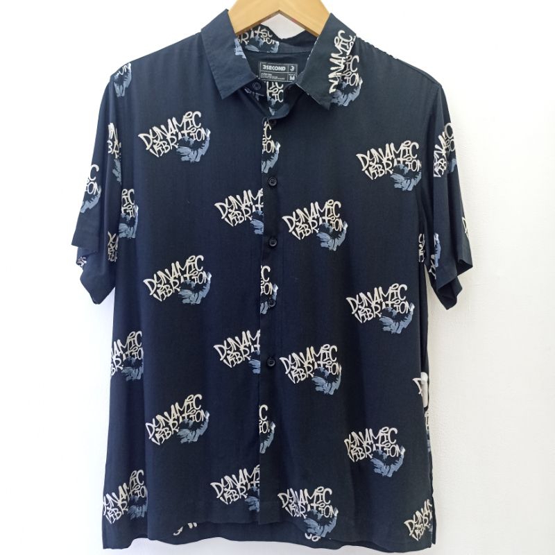 3SECOND - KEMEJA RAYON FULL PRINT TANGAN PENDEK REGULAR FIT ORIGINAL 3SECOND