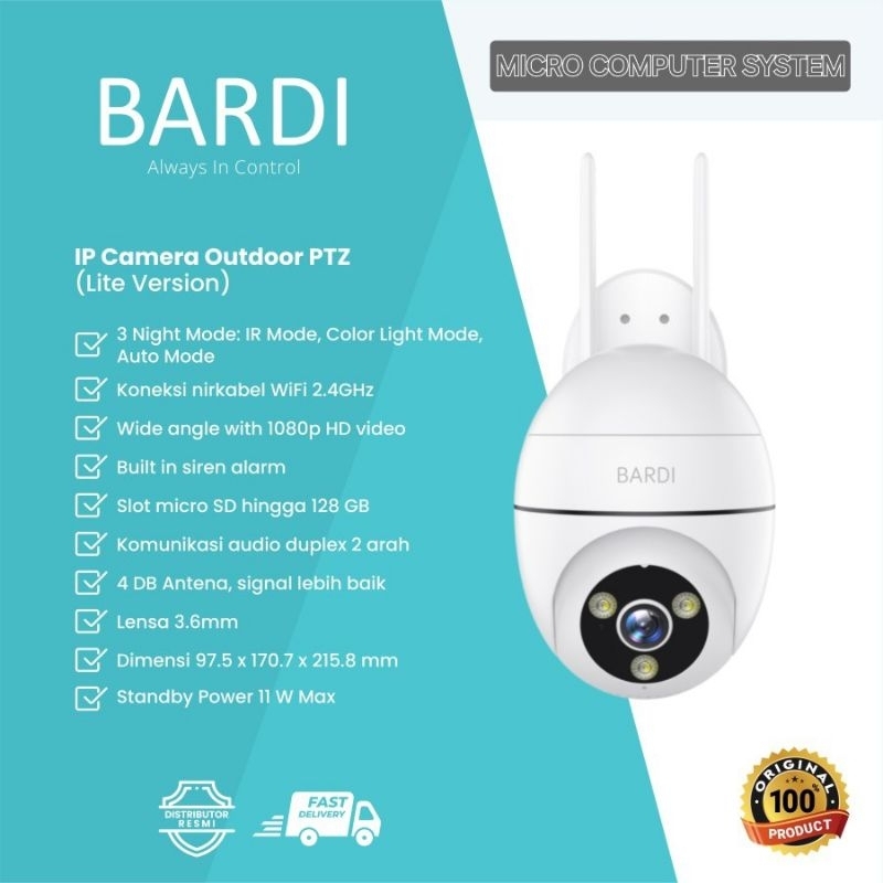 BARDI Smart IP Camera CCTV Outdoor PTZ - IP Camera Only