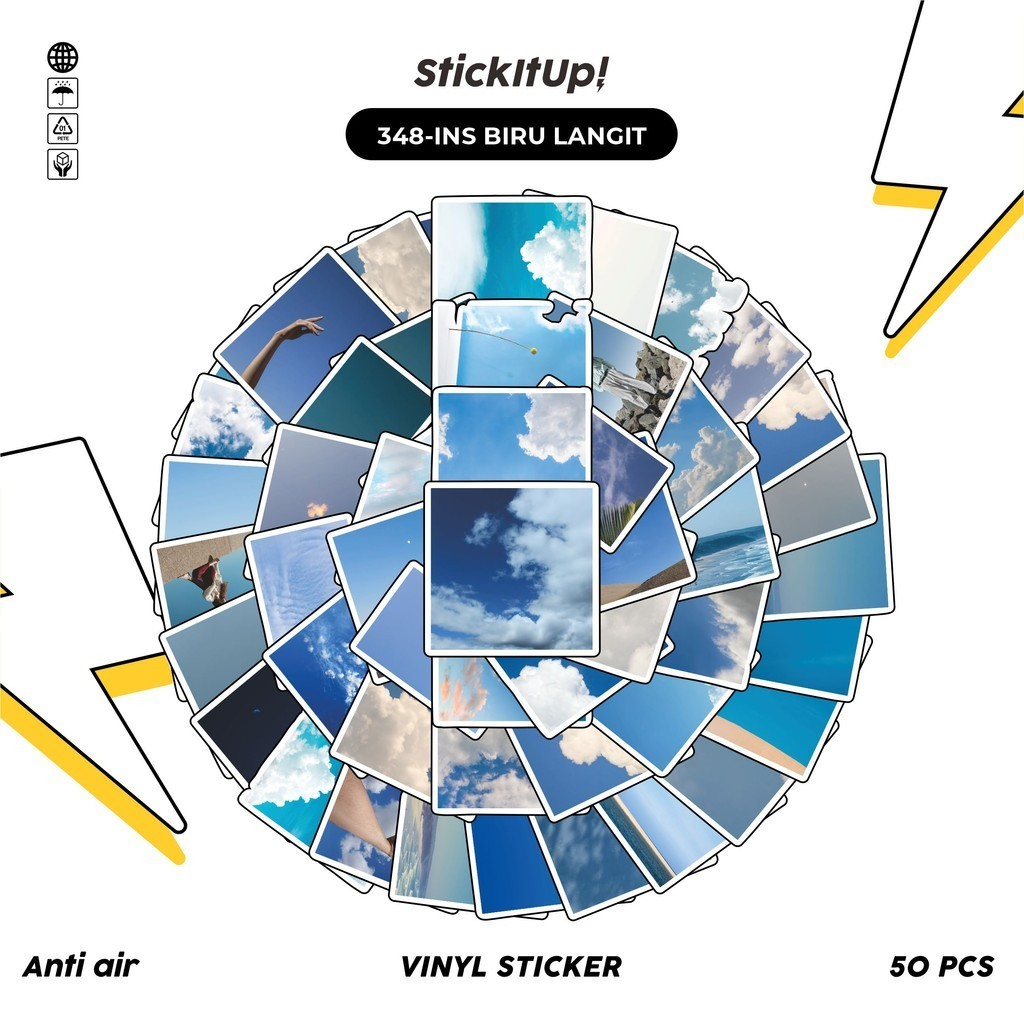 

COD100 Pcs Stiker INS Biru Langit Berbintang Keren Anti Air Untuk Dekorasi Notebook Sepeda Skateboard Handphone DIY