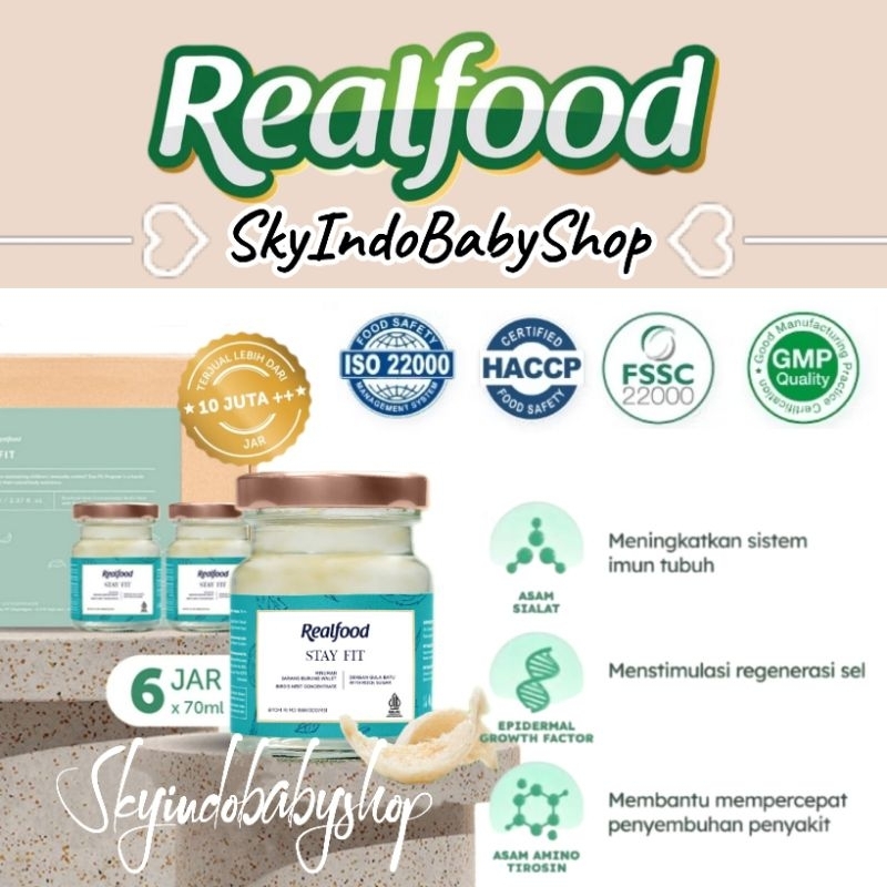 

Realfood Stay Fit Trial 6 Jar Minuman Sarang Burung Walet Bpom Halal