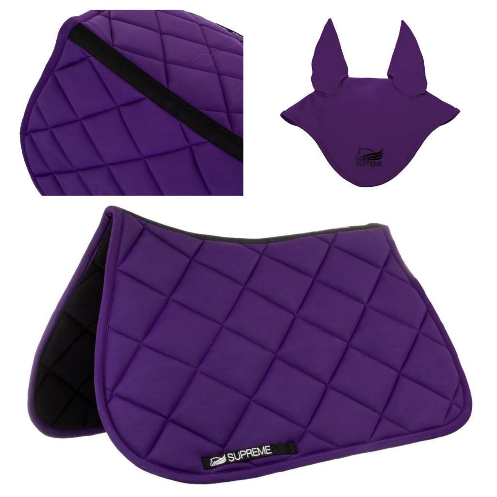 Selebrak & Topi Kuda Supreme Jump Saddle Pad & Earnet Set Equestrian