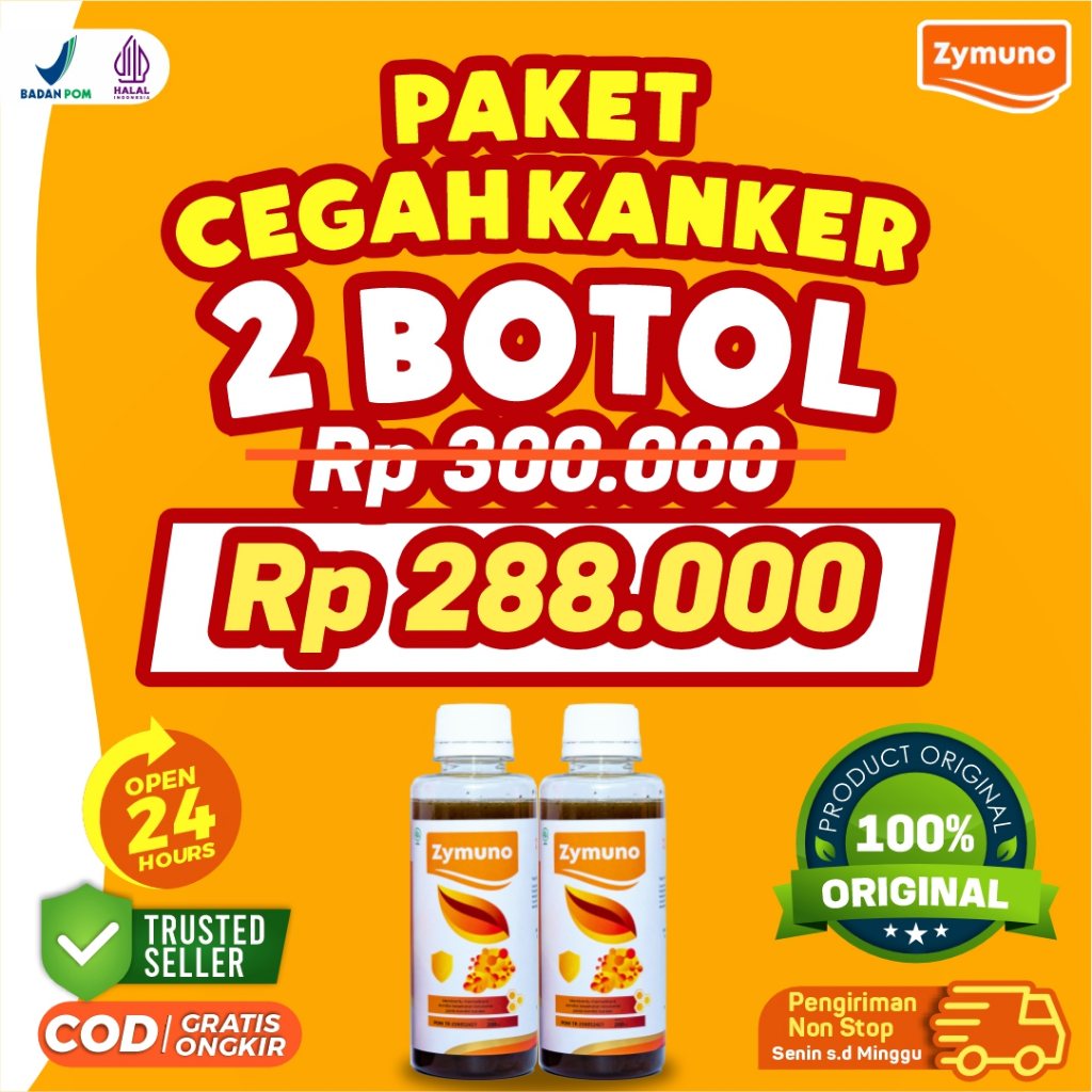 

Zymuno - Paket 2 Botol Meningkatkan Imun Tubuh, Atasi Kanker Tumor Miom Kista Original BPOM