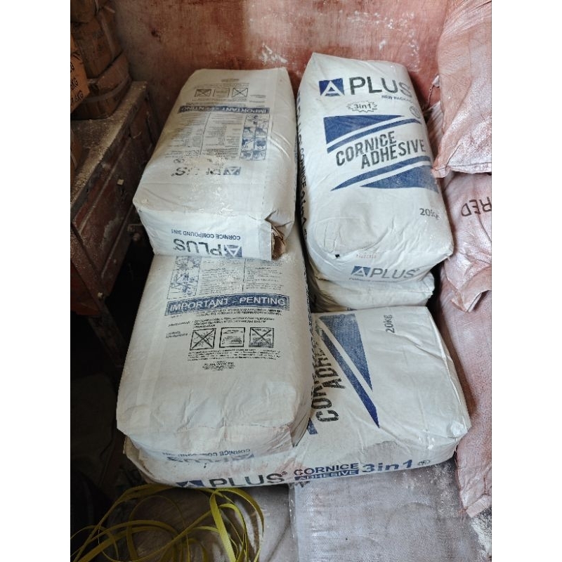 TEPUNG GYPSUM A-PLUS/CORNICE ADHESIVE 20KG