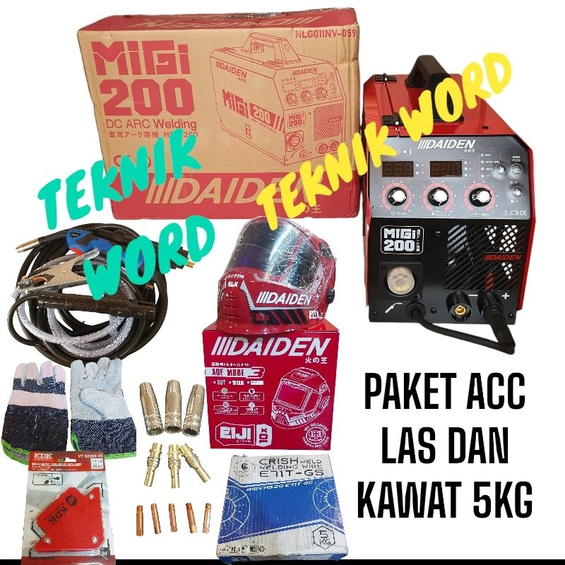MESIN LAS DAIDEN MIGI 200 MESIN LAS CO DAIDEN MIG 200 INVERTER DAIDEN MIG 200