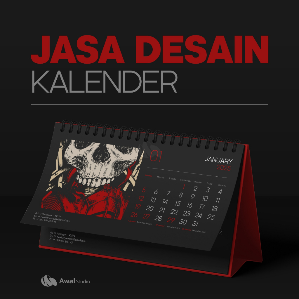 JASA DESAIN GRAFIS - DESAIN KALENDER - KALENDER 2025