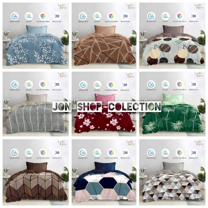 LADY ROSE_Bedcover lady rose ukuran 120x200 tinggi 30cm by lady rose