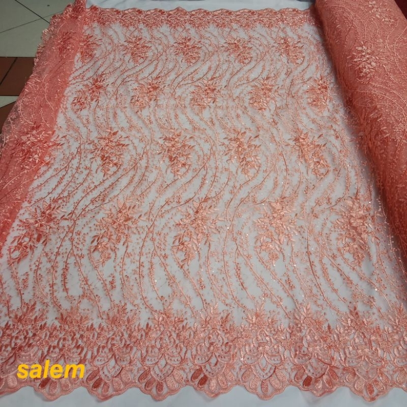 Kain Tile Payet Germany/ Bahan Tile Payet Ceplok Bordir