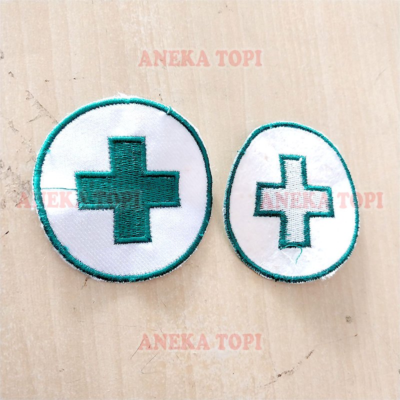 Bordir Puskesmas Bulat Bet Bordir P3K Kesehatan Model Bulat - Aneka Topi