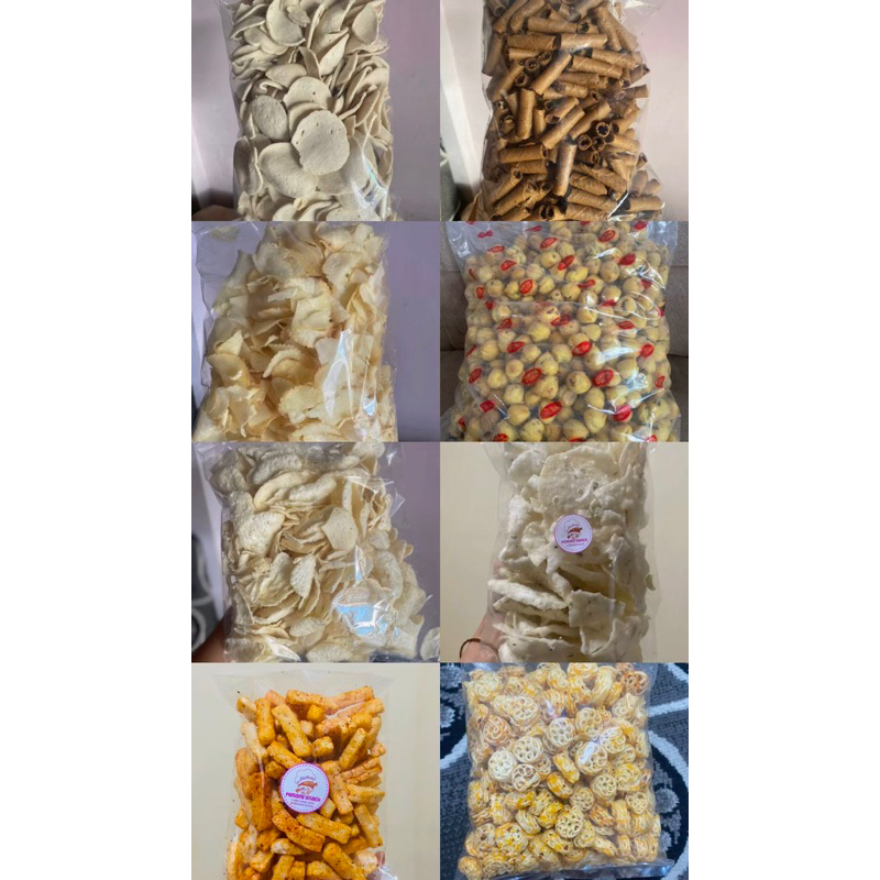 

Keripik Cireng, Astor, Soes, Kerupuk Ebi, Basreng, Keripik Kucai, Kerupuk Seblak Rafael, Qitela Bawang 250gr atau 1/4kg kemasan plastik