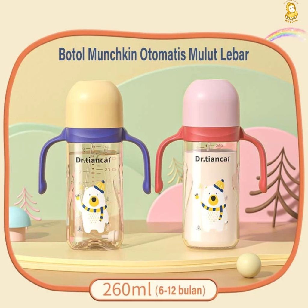 BOTOL MUNCHKIN OTOMATIS MULUT LEBAR