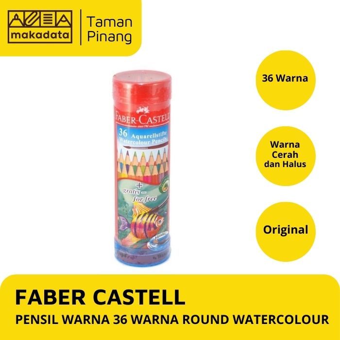 

PENSIL WARNA / COLOUR PENCIL FABER CASTELL 36 WARNA ROUND WATERCOLOUR