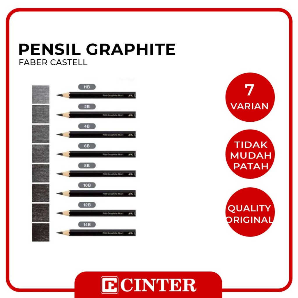 

FABER CASTELL - PENCIL / PENSIL PITT GRAPHITE MATT VARIAN