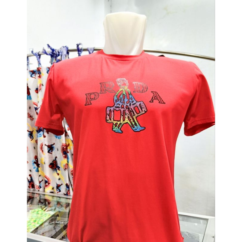 kaos cowok import - prada - merah