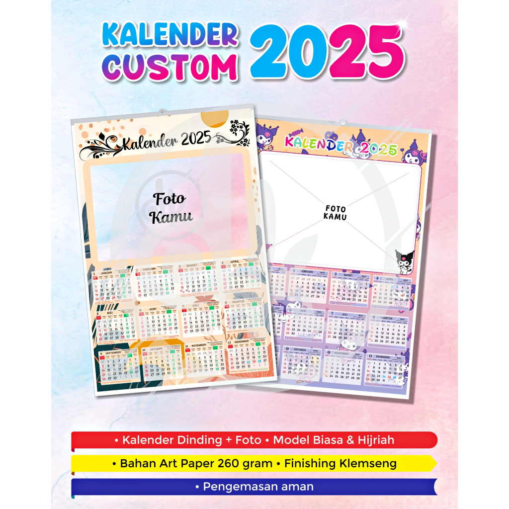 

Kalender Dinding 2025 | Kalender Foto 2025 | Kalender Custom 2025