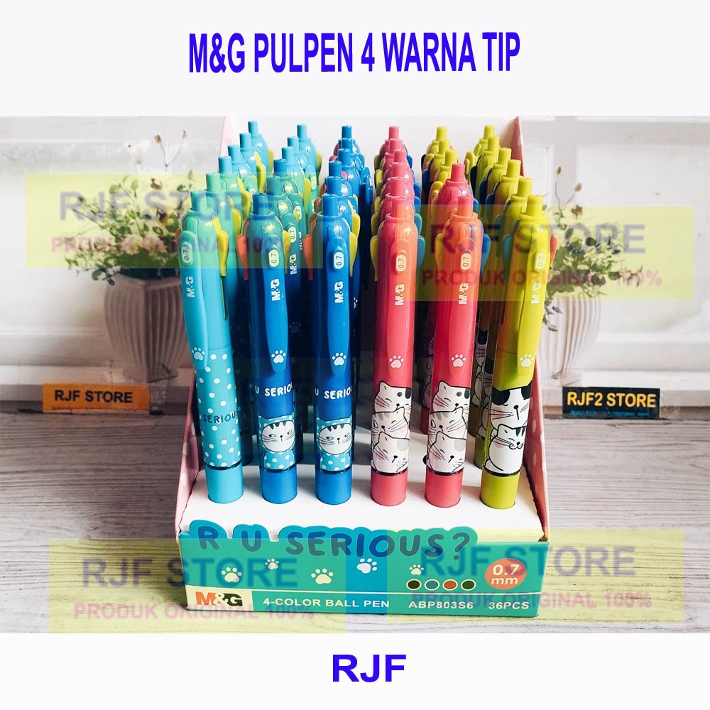 

M&G BALLPOINT RETRACTABLE SO MANY CATS ABP803S6 0.7MM 4 COLORS - PULPEN - BULPEN
