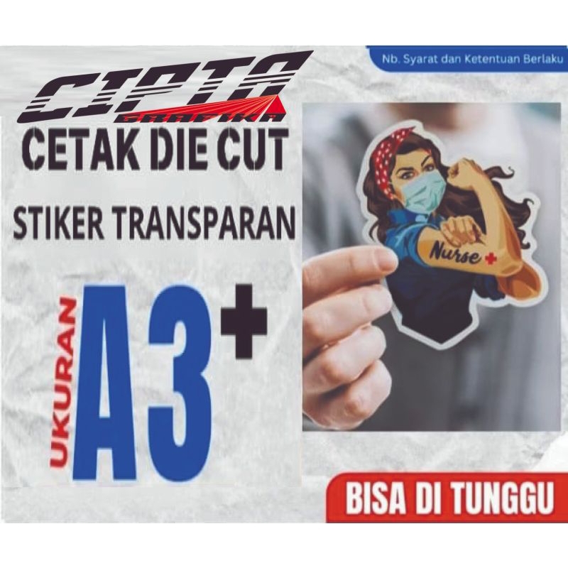 

STIKER LABEL TRANSPARAN + DIECUT (TAHAN AIR)