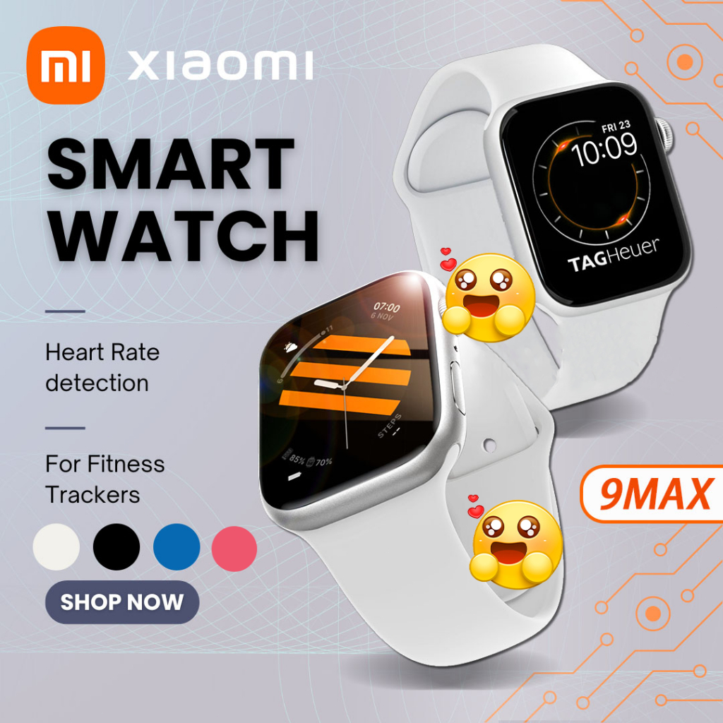 [Bisa COD] XIAOMI SmartWatch i9 PRO MAX S 1.99 Inci Layar Sentuh 45Mm Layar Penuh Jam Tangan Pintar 