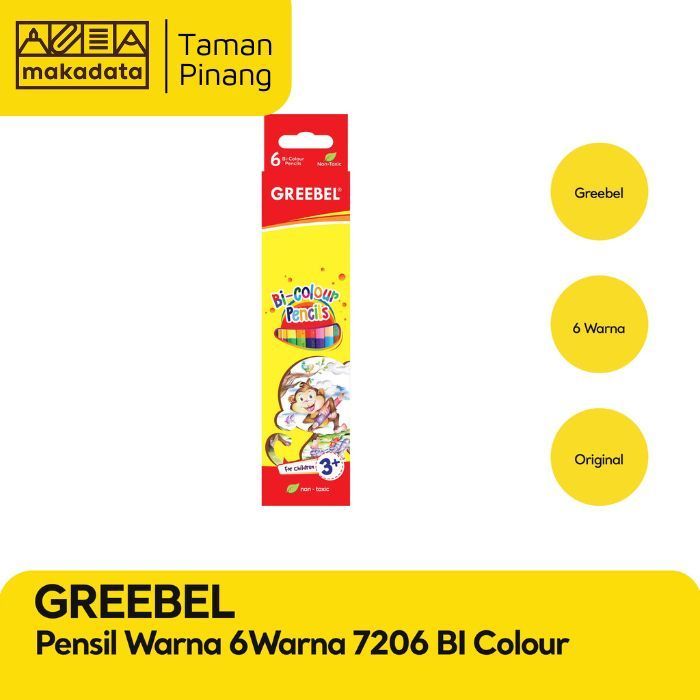 

PENSIL WARNA / COLOUR PENCIL GREEBEL 6 WARNA 7206 BI COLOR