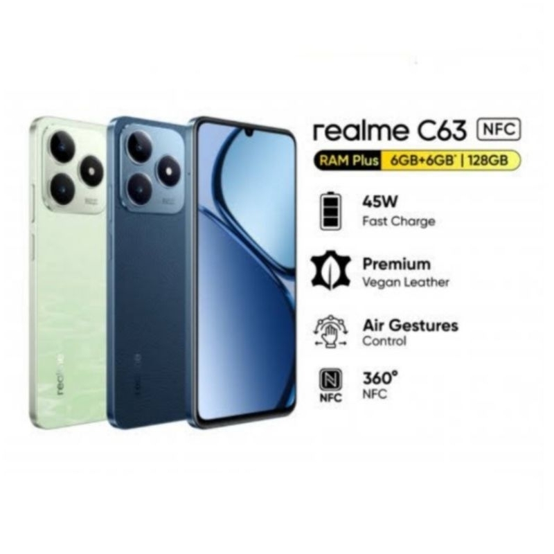 HP REALME C63 NFC 8/128 GB - RELMI C 63 RAM 8GB ROM 128GB GARANSI RESMI