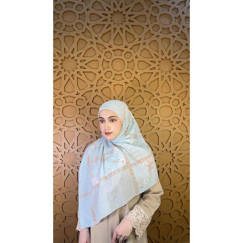 New hijab segi4 motif syari jumbo jazila