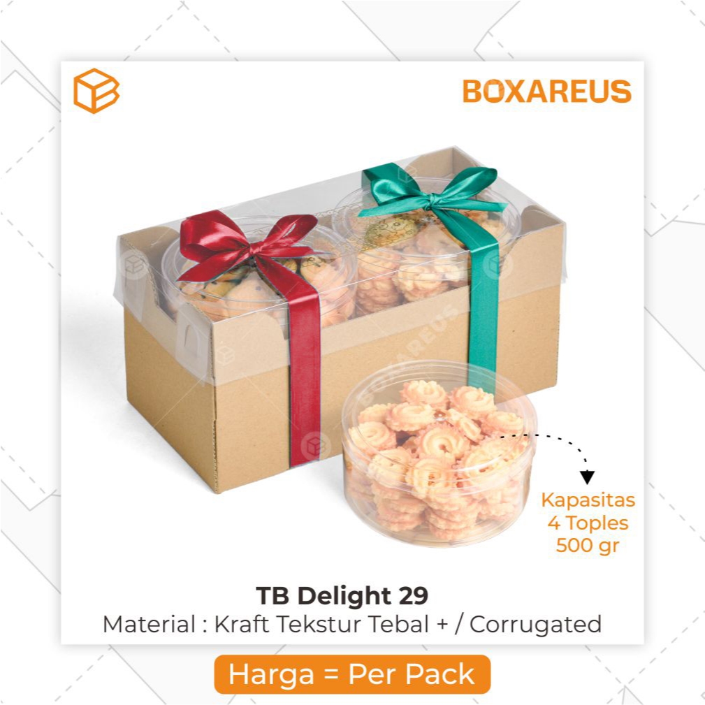 Toples Box Hampers Kemasan Kotak Cookies Dus Kue Kering | TB DELIGHT