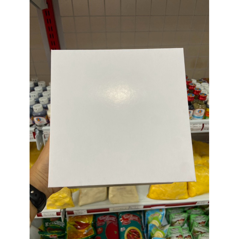 snack box polos 18x18 | kotak snack polos 10 pc