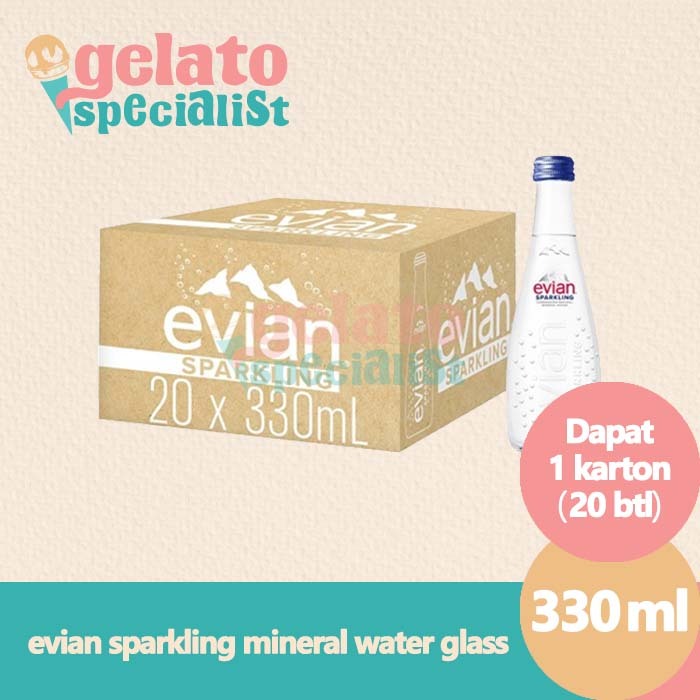 

Evian Sparkling Mineral Water Glass 330ml (20pcs)