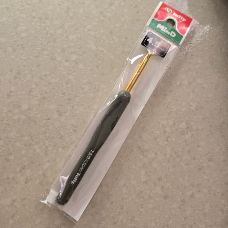 (size 4.5 mm) TULIP ETIMO ABU GOLD original japan crochet hook / jarum rajut