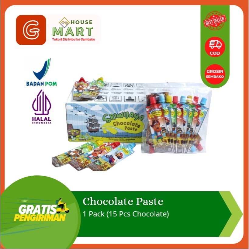 

[Jajanan Warung] Chocolate Paste Sriwijaya / Coklat Pasta - Grosir Snack Anak Sriwijaya Choco Hisap