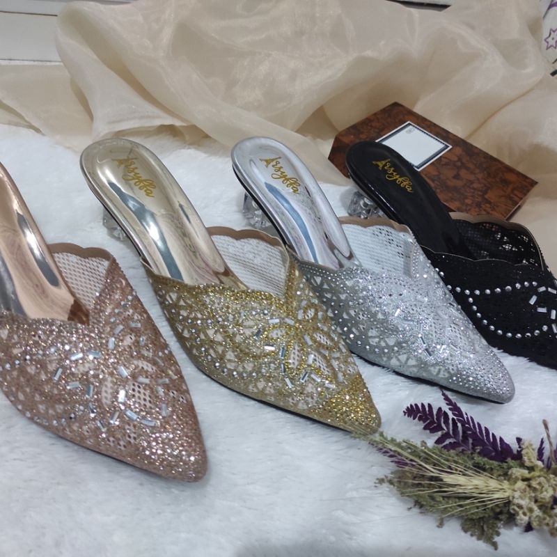 ARSY collection 05 heels pesta kaca impor 5 cm. size36_41