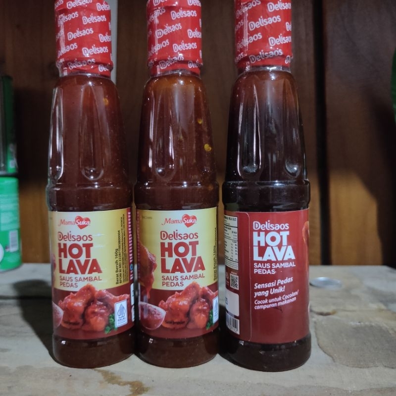 

mamasuka saus sambal hot lava botol 160 gram