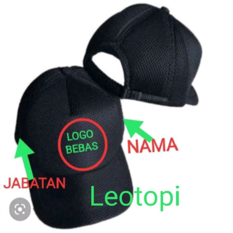 TOPI CUSTOM FREE BORDIR BISA PAKAI LOGO  ,NAMA DAN JABTAN, SESUAI KEINGINAN BAHAN TEBAL UKURAN BESAR