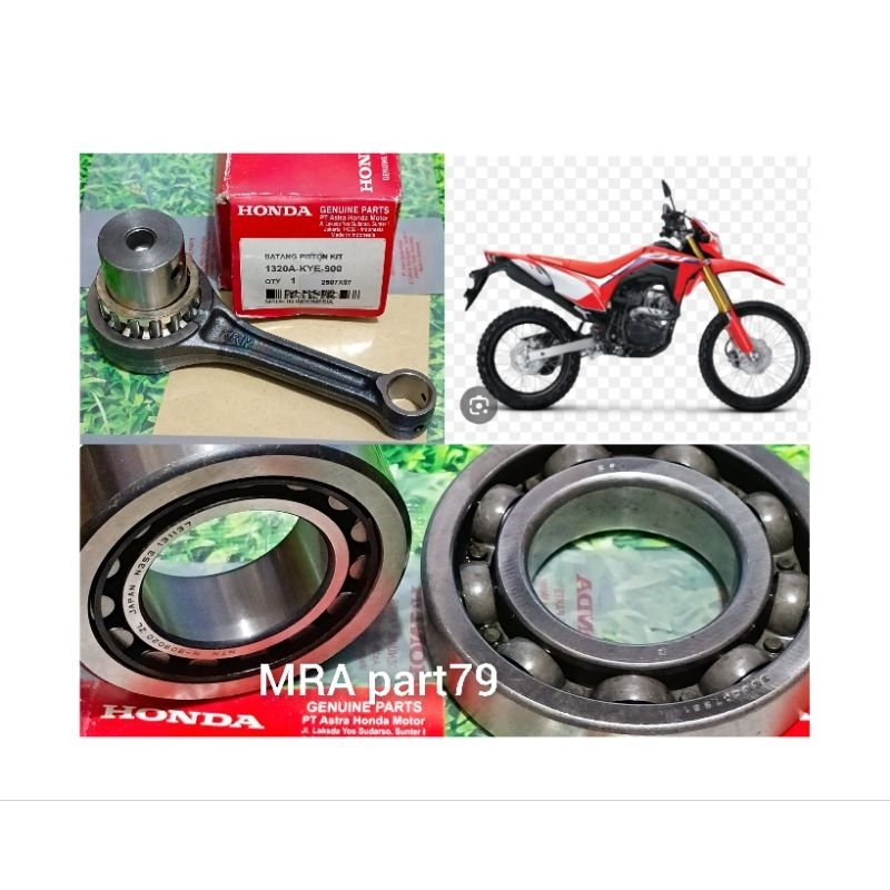 STANG SEHER+2PCH BEARING KRUK AS KANAN KIRI HONDA CRF 150L STANG SEHER ORI LOKAL KYE+BEARING KRUK AS