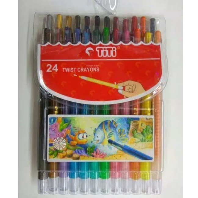 

ART R4H7 Twist Crayon Roll Crayon Titi Putar Isi 24 Warna