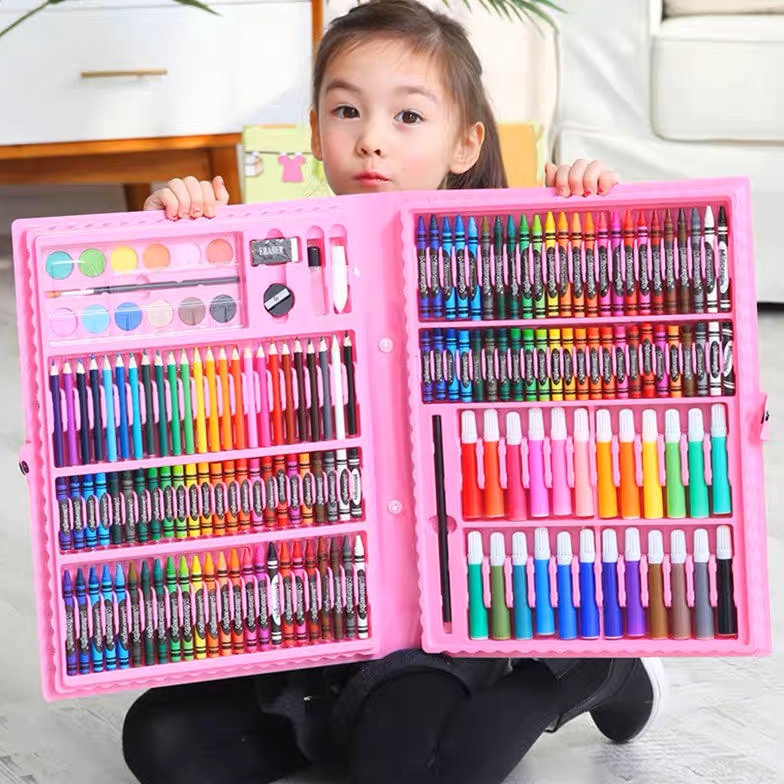 

ART W1T2 Crayon Set Peralatan Gambar Lukis Pensil Warna Art Set isi 15 pcs Kualitas Premium