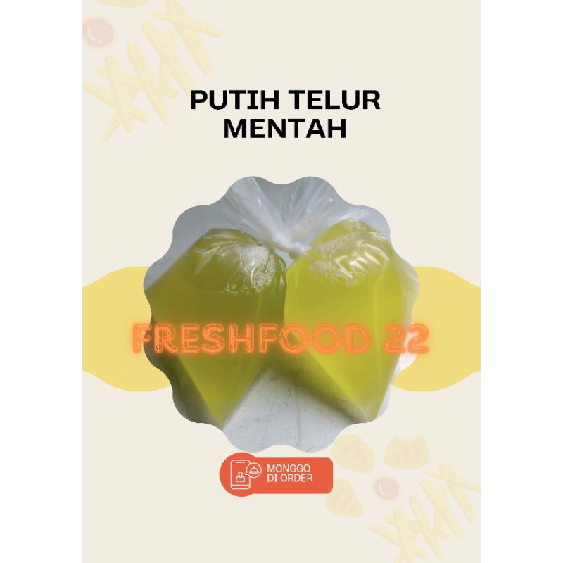 

Putih telur mentah 250 gr