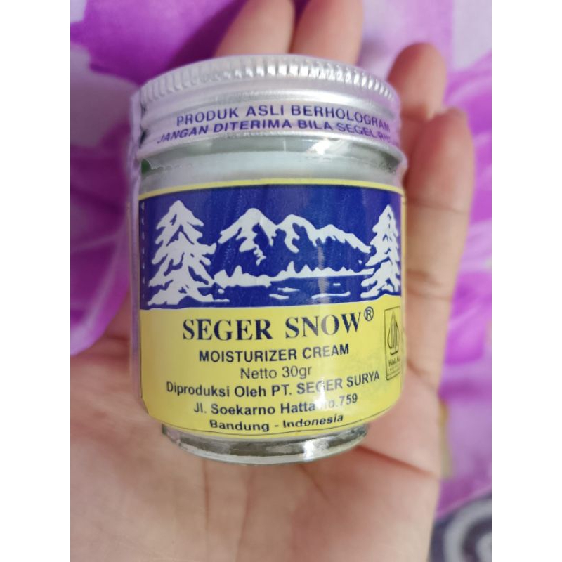 Haslin wajah seger snow Bpom halal original/moisturizer cream netto 30 gram