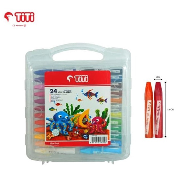 

ART Y3Z8 TITI JOYKO OIL PASTEL KRAYON MINYAK TIP24S 24 WARNA COLOURS COLORS CRAYON ANAK SET TERMURAH