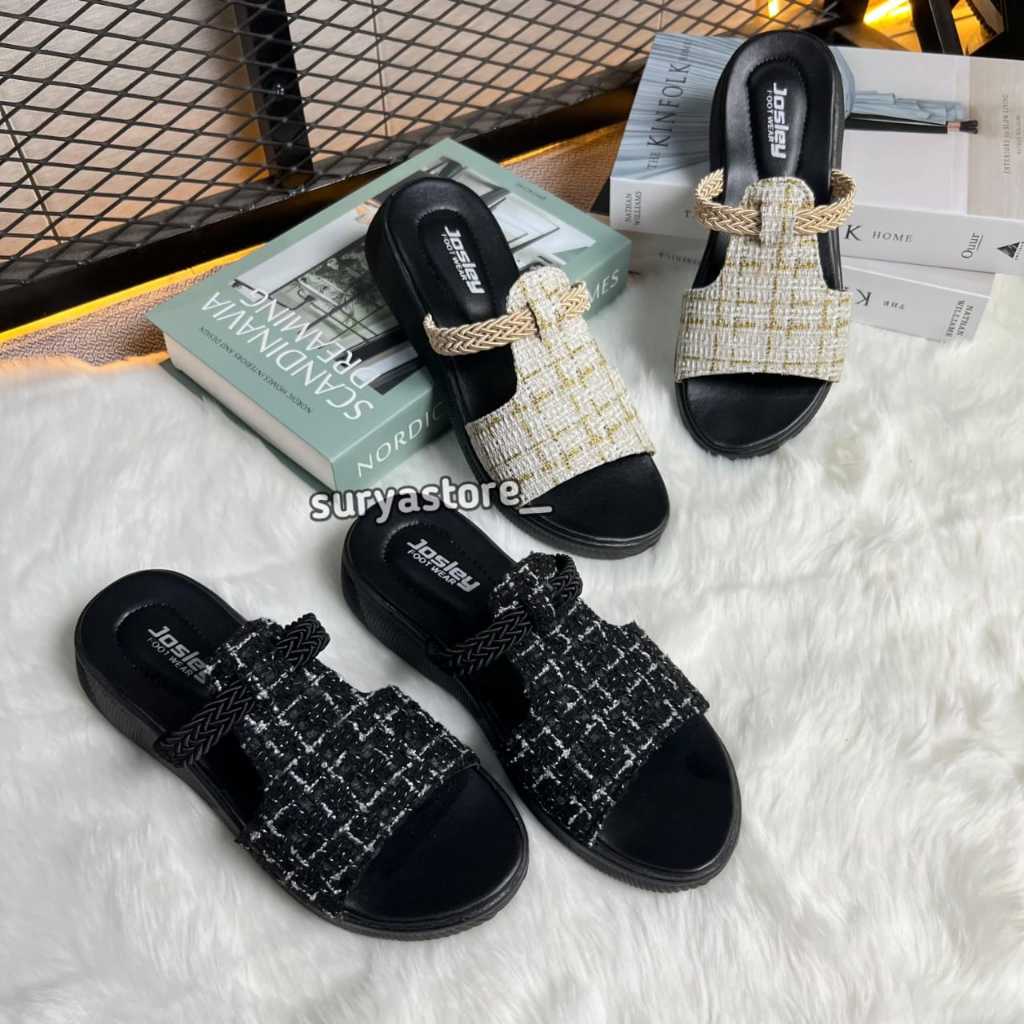 SENDAL WANITA WEDGES 3 CM PREMIUM PLATFORM STYLE KOREA HAK TINGGI CEWEK