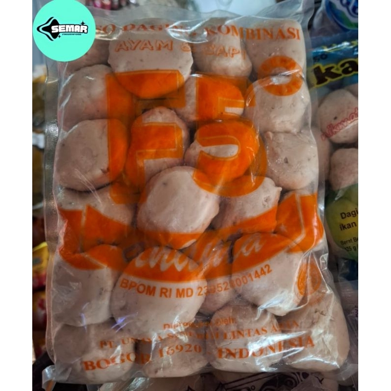 

Bakso/Baso F5 kombinasi ayam&sapi isi 25