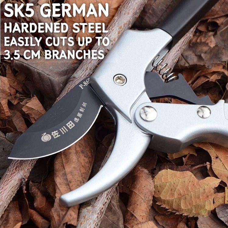 

ART W6E3 GERMAN STEEL Extra Sharp Gardening Pruning Shears Gunting Dahan Ranting Bunga Tanaman gunting dahan dan ranting