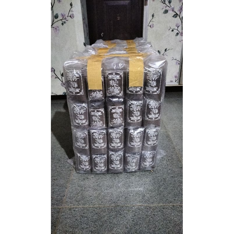 

kopi asli Lampung cap jago (Harga Grosir/harga reseller) 1ball/10pack(100bungkus kemasan 100gr)